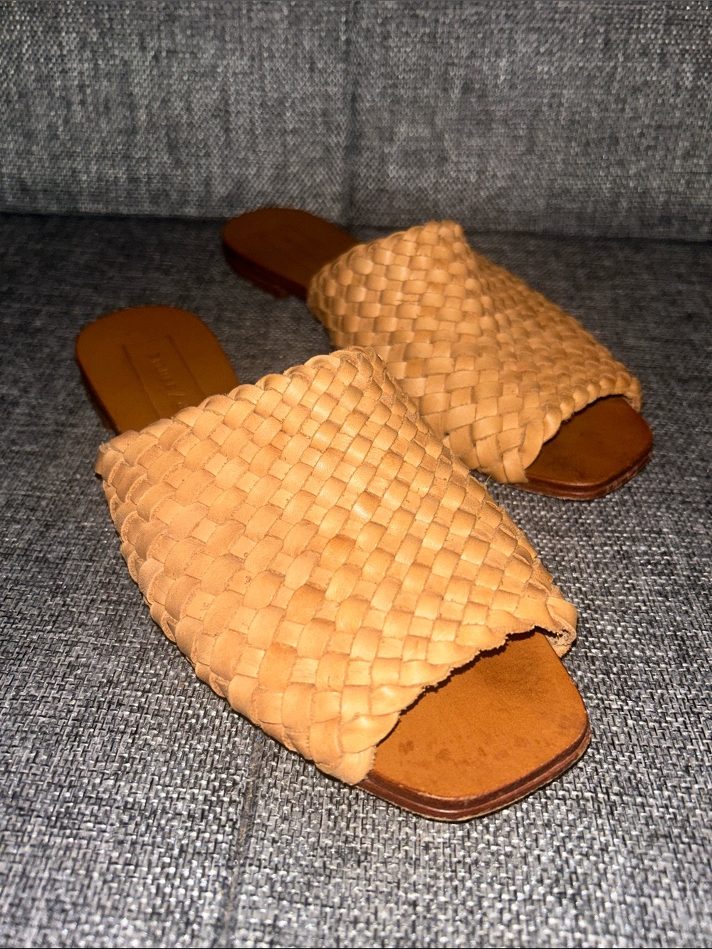 Either / Or (Anthropologie) Braided Slide Mules in Tan by